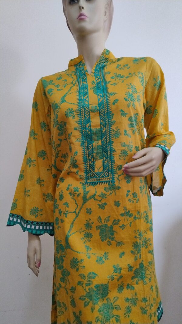 Digital Printed Lawn with Embroidery