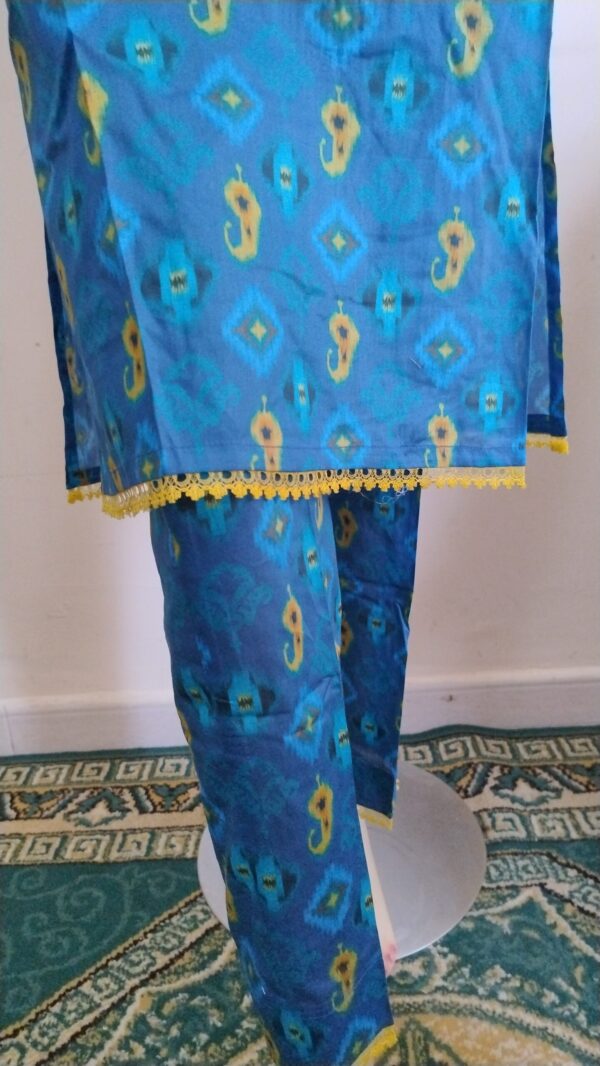 Digital Printed Lawn - Blue - Image 3