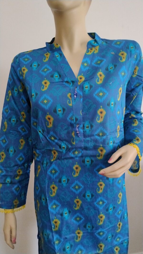 Digital Printed Lawn - Blue - Image 4