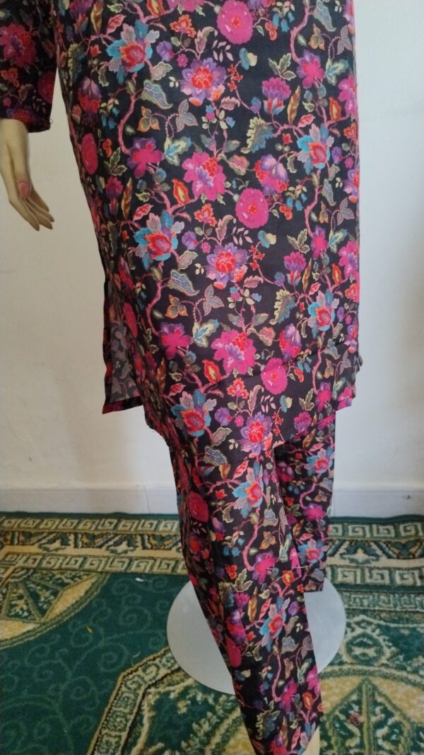 swiss Lawn Floweral Print - Shirt & Trouser - Image 3