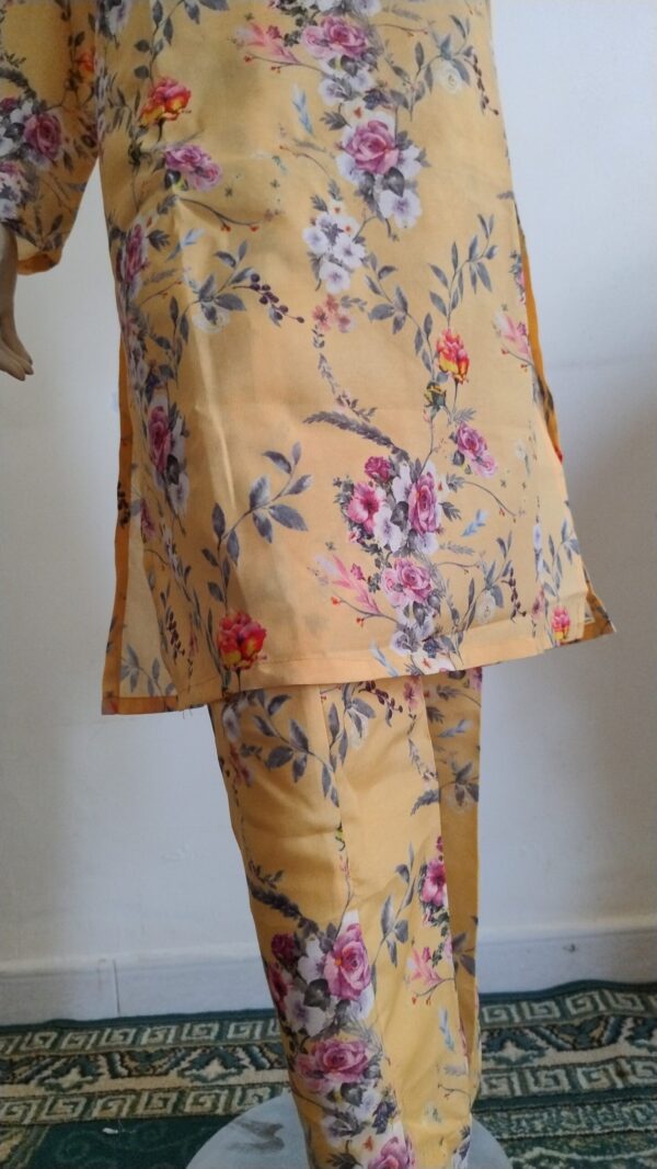 Swiss Lawn Shirt & Trouser - Floweral Print - Image 3