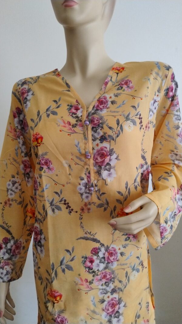 Swiss Lawn Shirt & Trouser - Floweral Print - Image 4