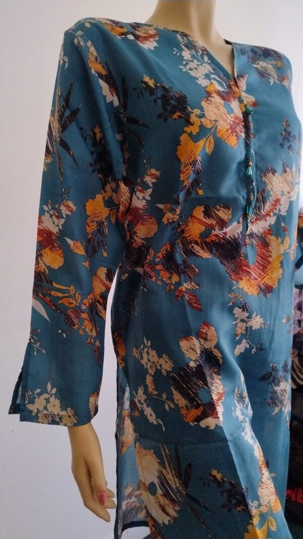 Swiss Lawn Shirt & Trouser - Floweral Print - Image 2