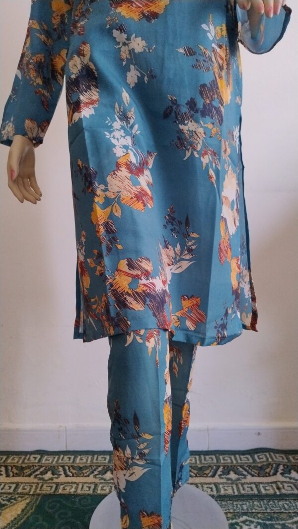Swiss Lawn Shirt & Trouser - Floweral Print - Image 3