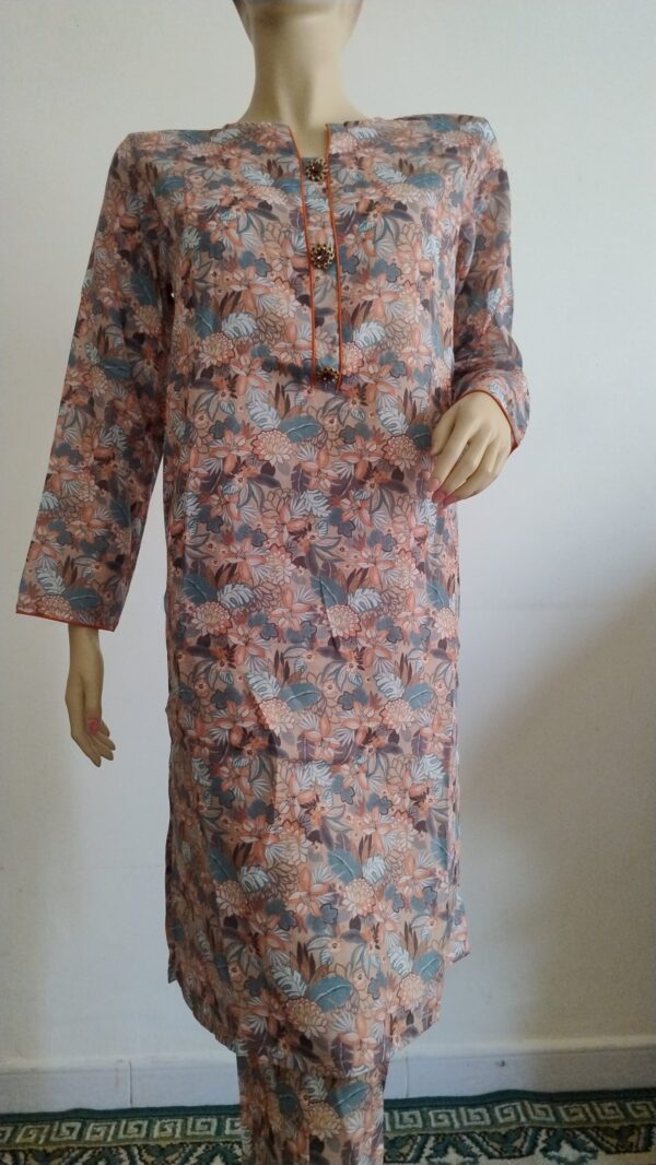 Swiss Lawn Shirt & Trouser - Floweral Digital Printed
