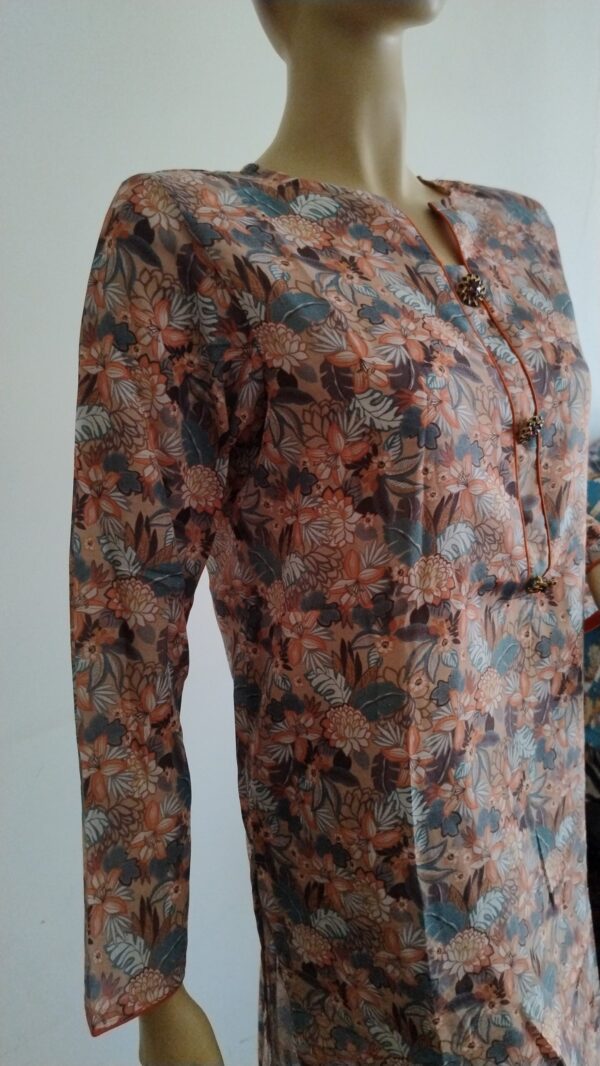 Swiss Lawn Shirt & Trouser - Floweral Digital Printed - Image 2