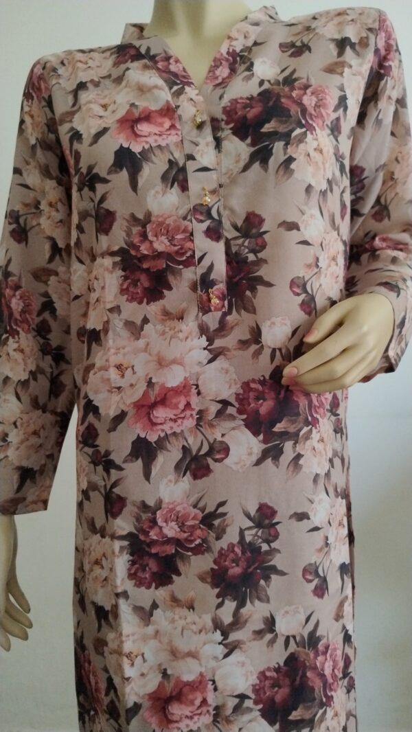 Swiss Lawn Floweral Digital Printed - Shirt & Trouser - Image 4