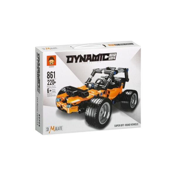 Racing Building Blocks Mecha Small Particles Boys Puzzle Educational Toys Big Gift Box Building Blocks - Image 2