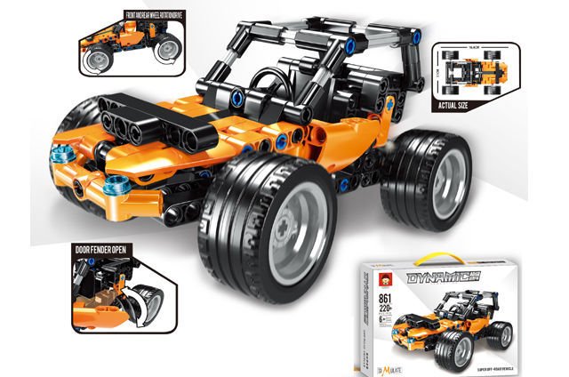 Racing Building Blocks Mecha Small Particles Boys Puzzle Educational Toys Big Gift Box Building Blocks